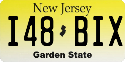 NJ license plate I48BIX