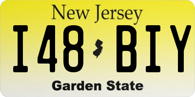 NJ license plate I48BIY