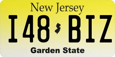 NJ license plate I48BIZ