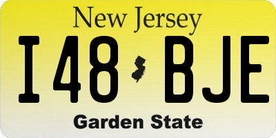 NJ license plate I48BJE