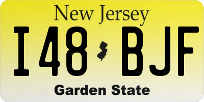 NJ license plate I48BJF