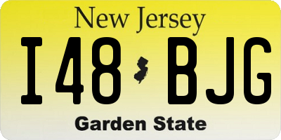 NJ license plate I48BJG