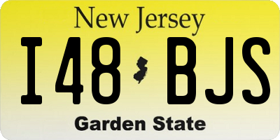 NJ license plate I48BJS