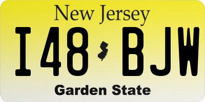 NJ license plate I48BJW