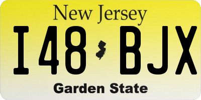 NJ license plate I48BJX