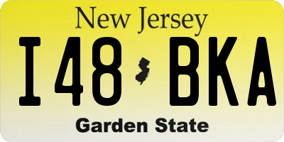NJ license plate I48BKA