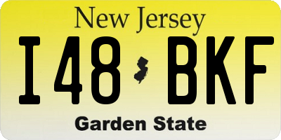 NJ license plate I48BKF