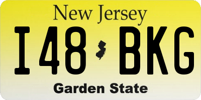NJ license plate I48BKG