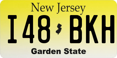 NJ license plate I48BKH
