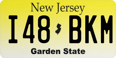 NJ license plate I48BKM