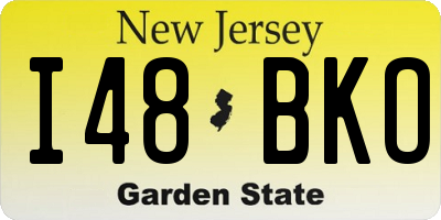 NJ license plate I48BKO