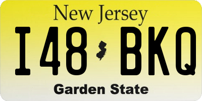 NJ license plate I48BKQ