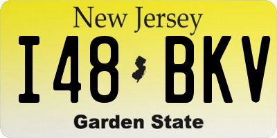 NJ license plate I48BKV