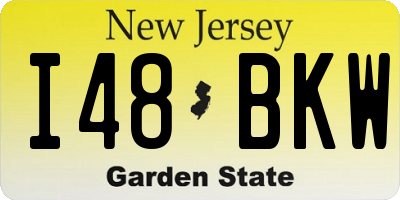 NJ license plate I48BKW