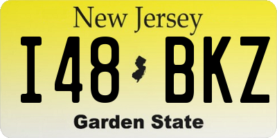 NJ license plate I48BKZ