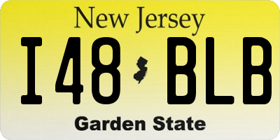 NJ license plate I48BLB