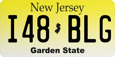NJ license plate I48BLG