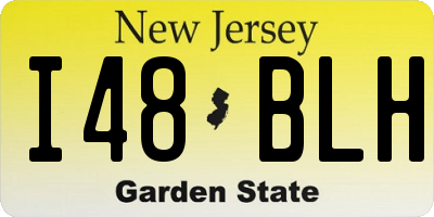 NJ license plate I48BLH