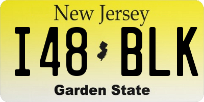 NJ license plate I48BLK