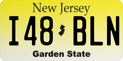 NJ license plate I48BLN