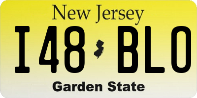 NJ license plate I48BLO