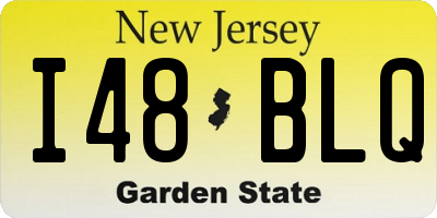 NJ license plate I48BLQ