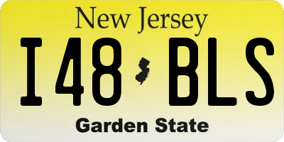 NJ license plate I48BLS