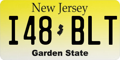NJ license plate I48BLT
