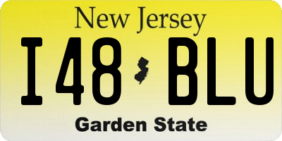 NJ license plate I48BLU