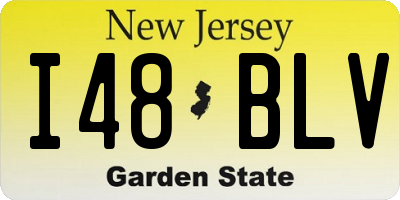 NJ license plate I48BLV