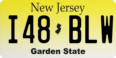 NJ license plate I48BLW