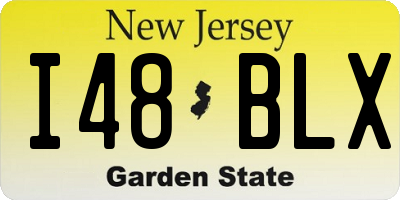 NJ license plate I48BLX