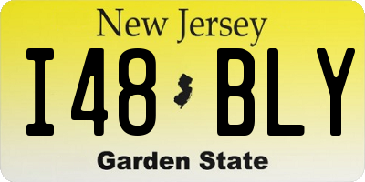 NJ license plate I48BLY