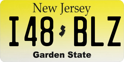 NJ license plate I48BLZ