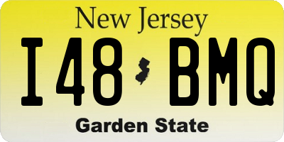 NJ license plate I48BMQ