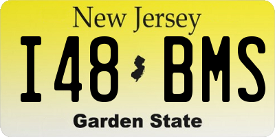 NJ license plate I48BMS