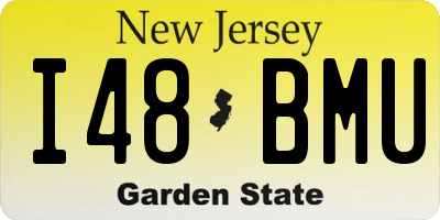 NJ license plate I48BMU