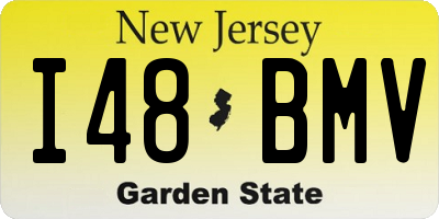 NJ license plate I48BMV