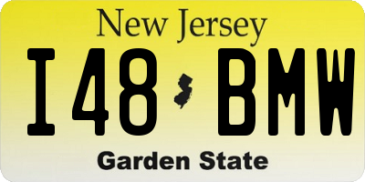NJ license plate I48BMW