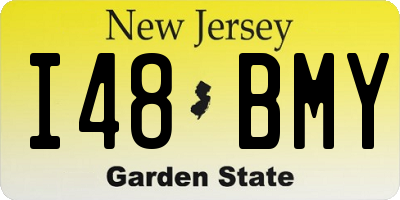 NJ license plate I48BMY