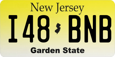 NJ license plate I48BNB