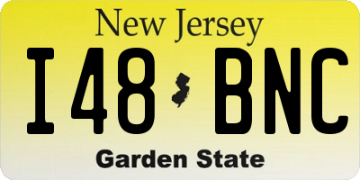 NJ license plate I48BNC