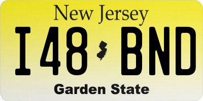 NJ license plate I48BND