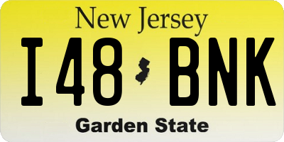 NJ license plate I48BNK