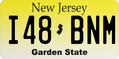 NJ license plate I48BNM