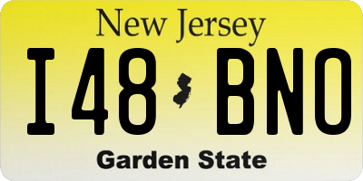 NJ license plate I48BNO