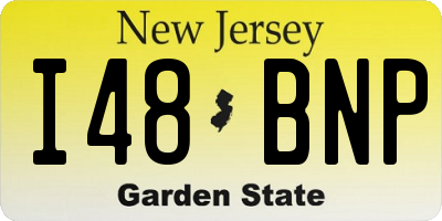NJ license plate I48BNP