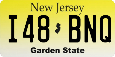 NJ license plate I48BNQ