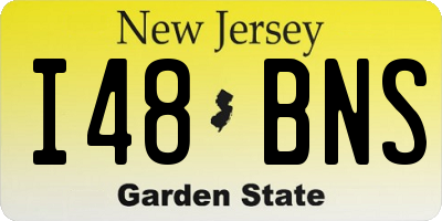 NJ license plate I48BNS