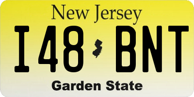 NJ license plate I48BNT